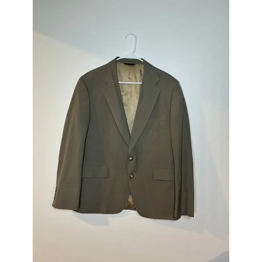 Vintage Lacoste Men's Tan Blazer Sports Jacket 42S Made In The USA Career